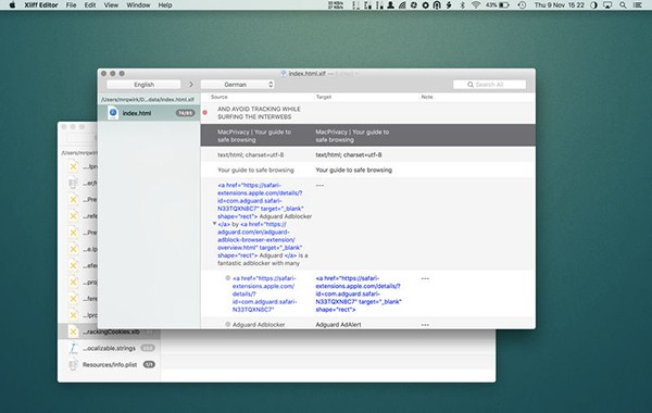 Xliff Editor for Mac
